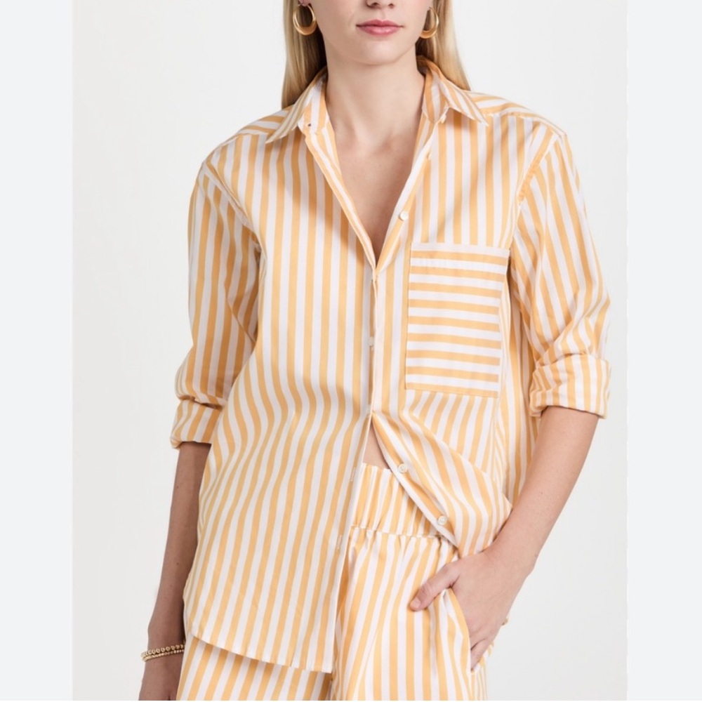 AYR the Deep End shirt in yellow stripe